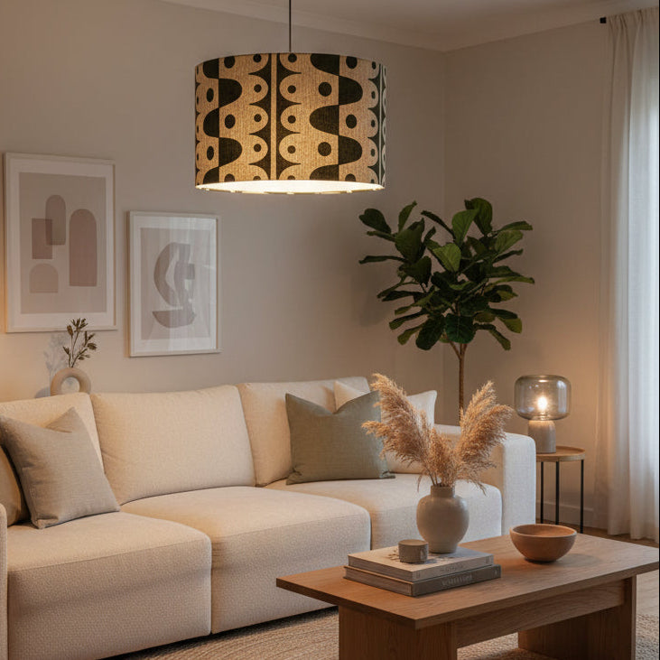 30cm Rhythm lampshade in deepest green