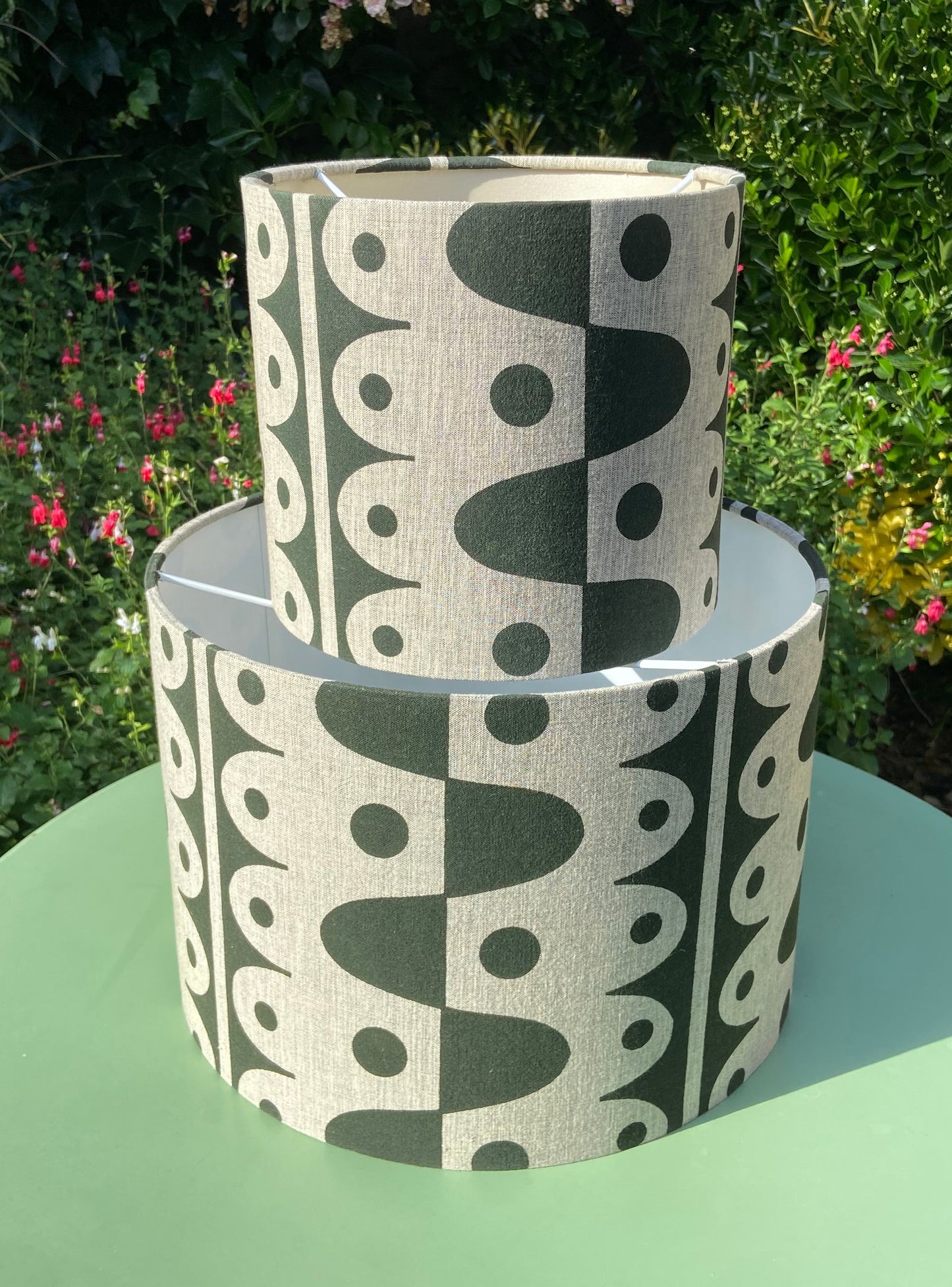 30cm Rhythm lampshade in deepest green