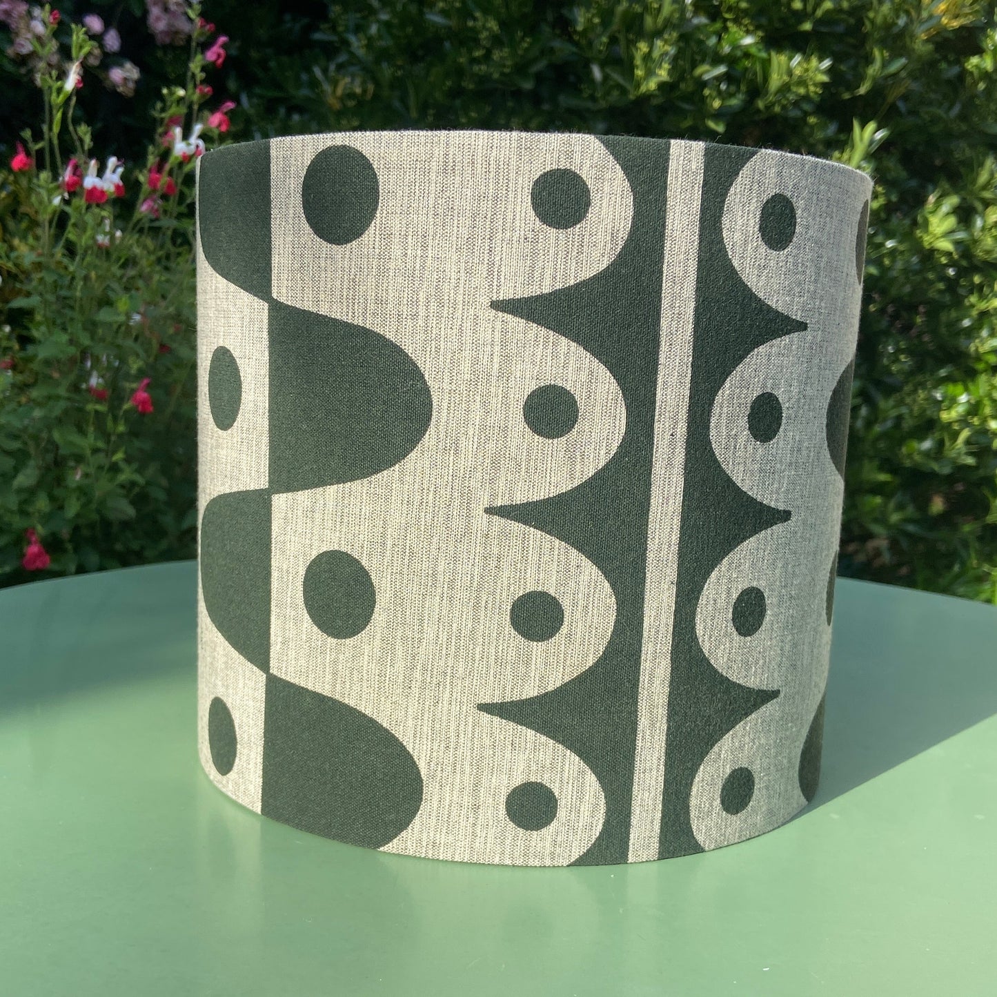 20cm Rhythm lampshade in deepest green
