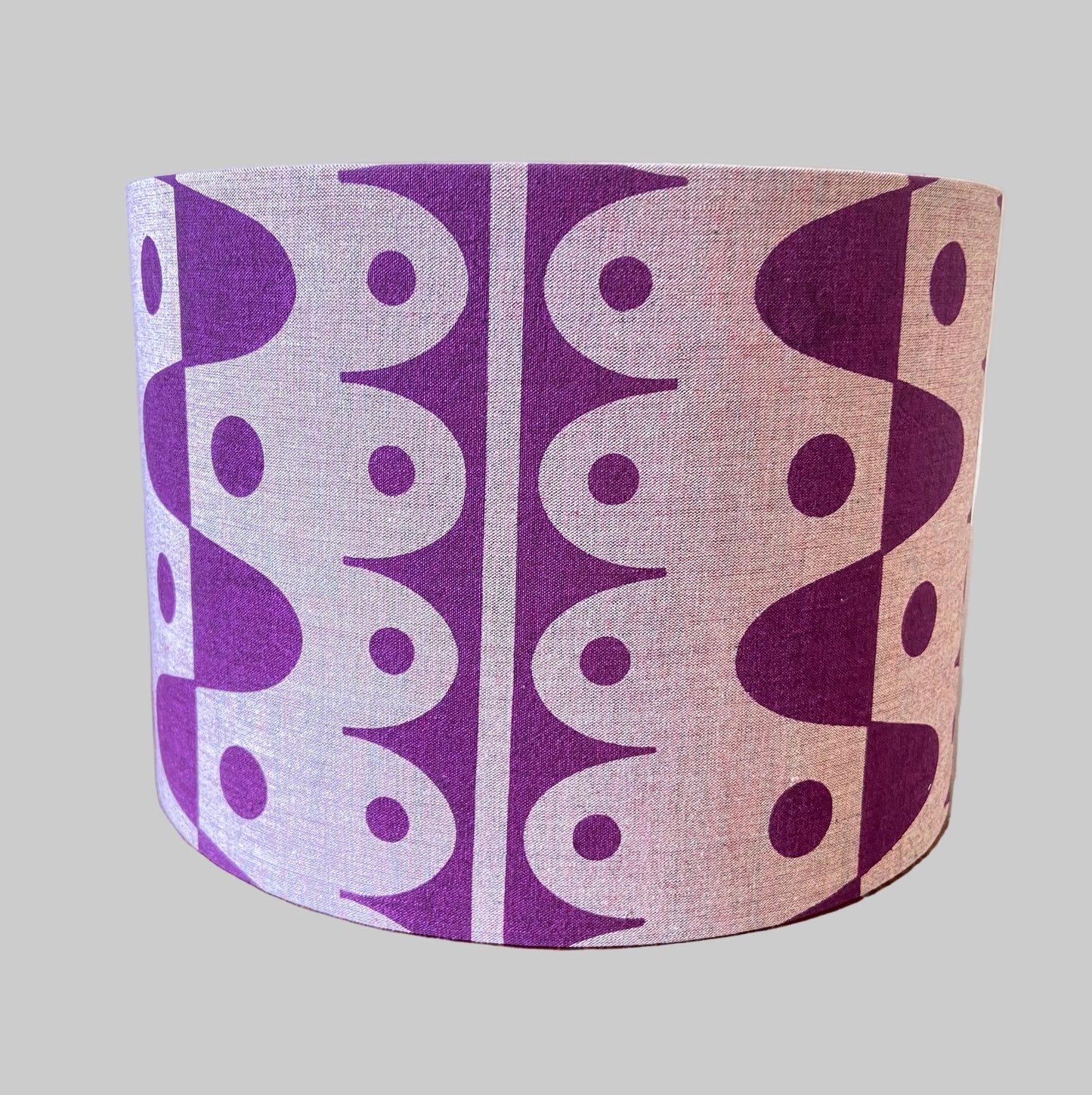 30cm Rhythm lampshade in plum on pink