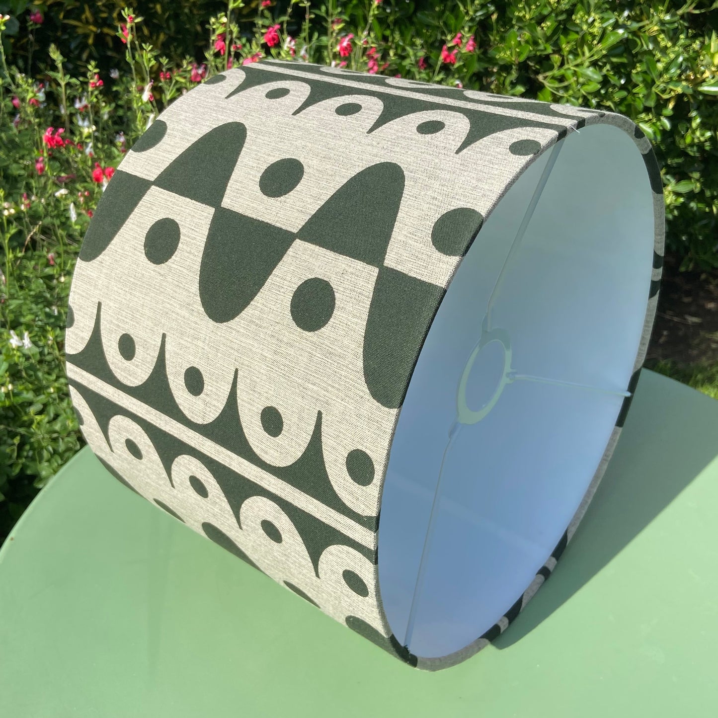 30cm Rhythm lampshade in deepest green