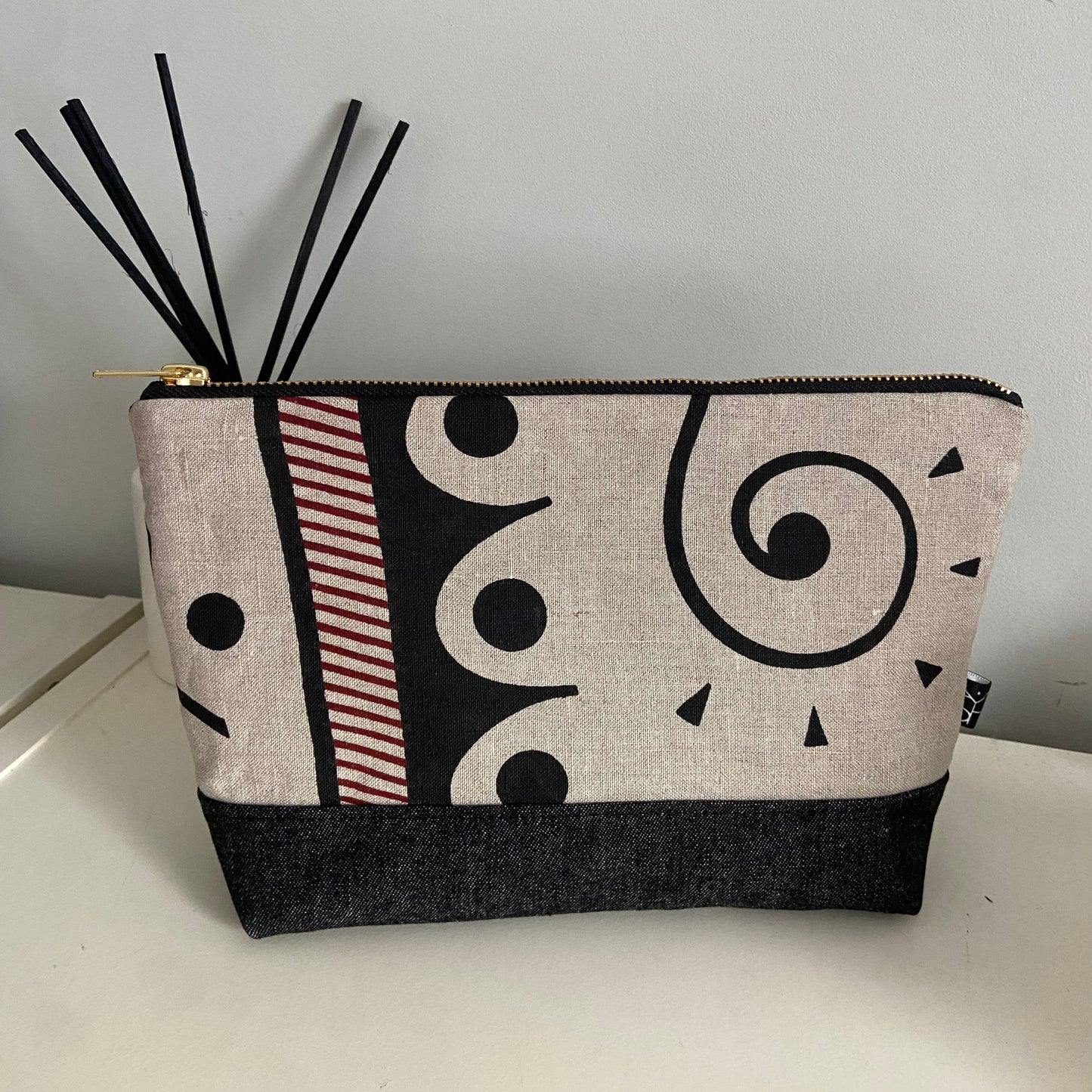 Jazz large washbag in deep red