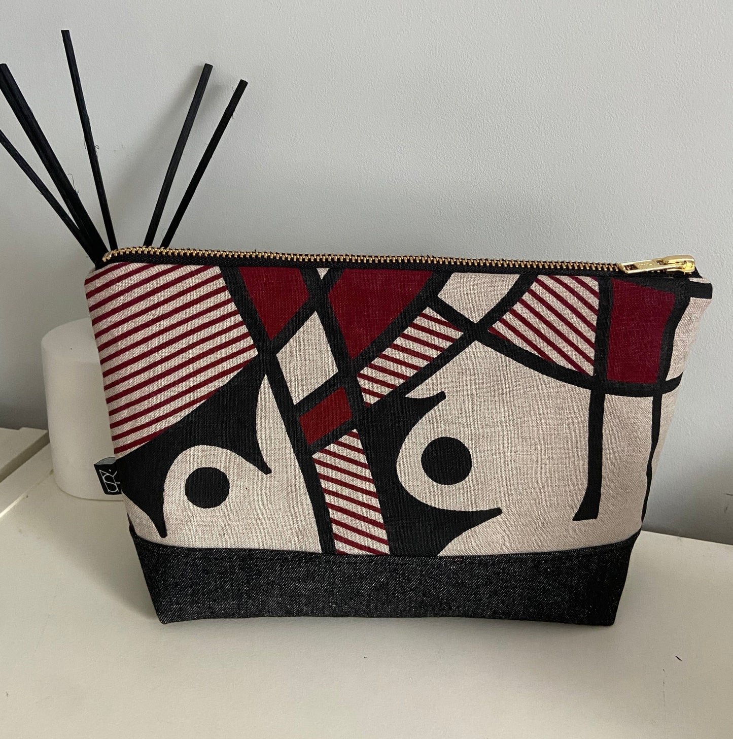 Jazz large washbag in deep red