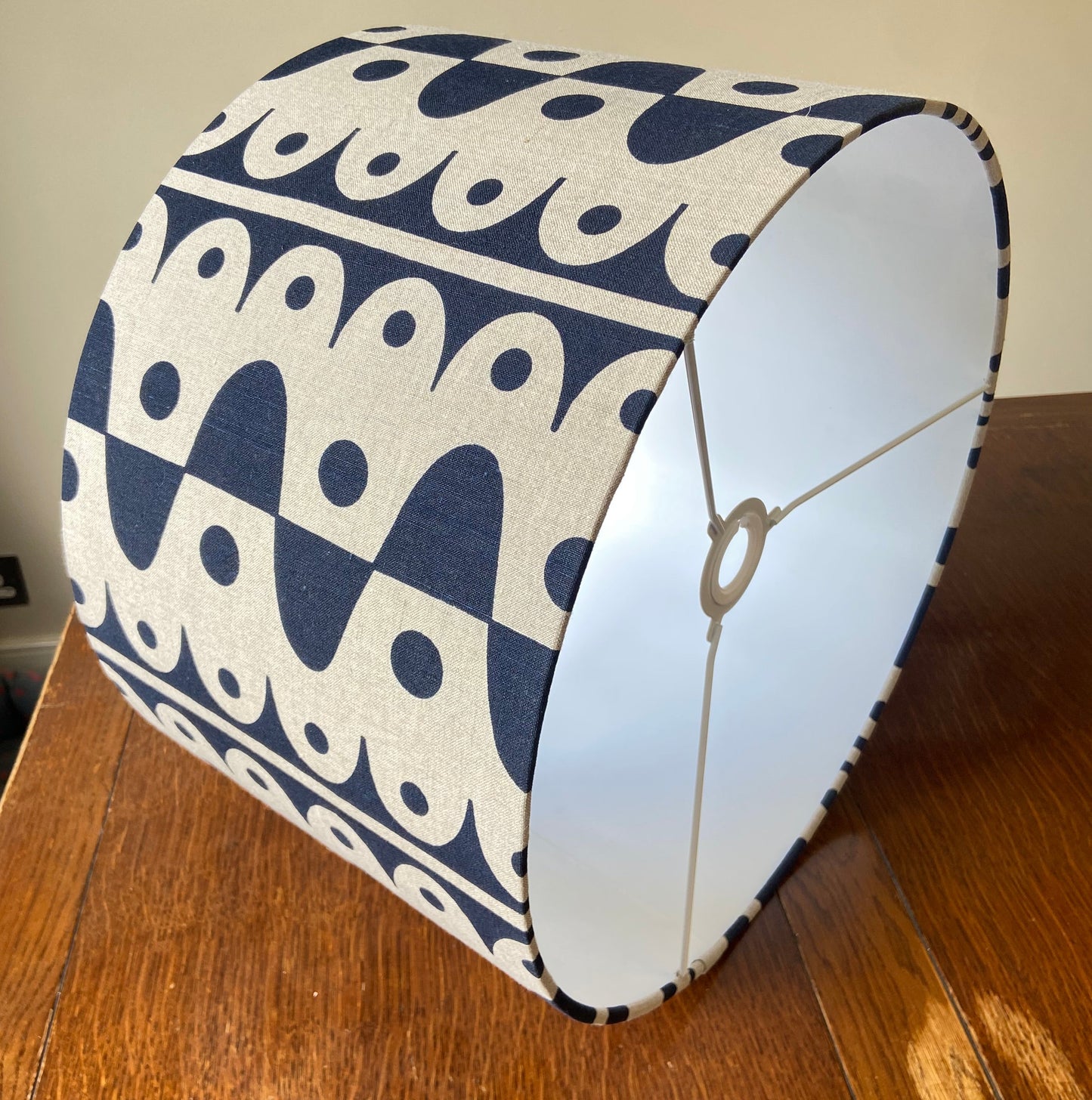 40cm Rhythm lampshade in deepest blue