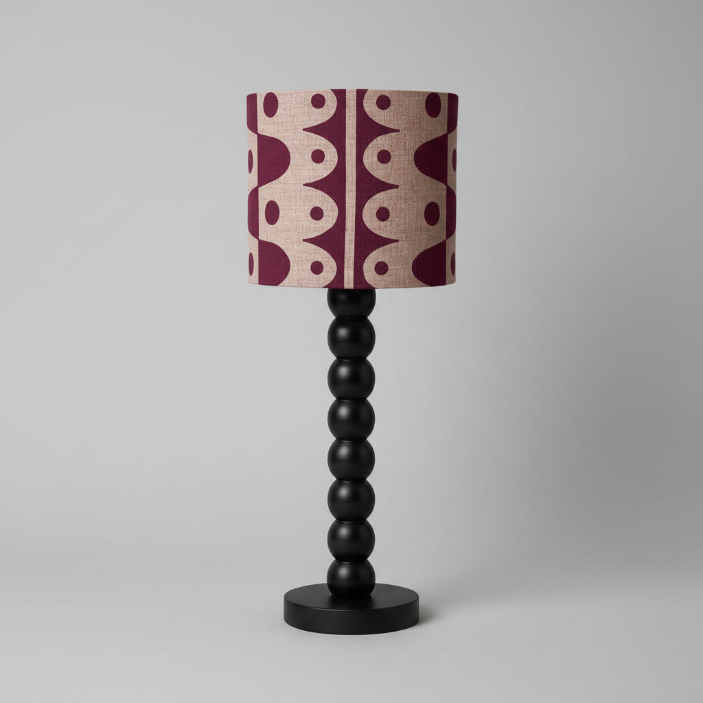 20cm Rhythm lampshade in plum on pink