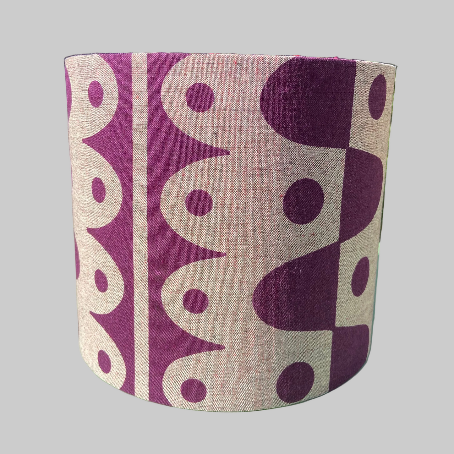 20cm Rhythm lampshade in plum on pink
