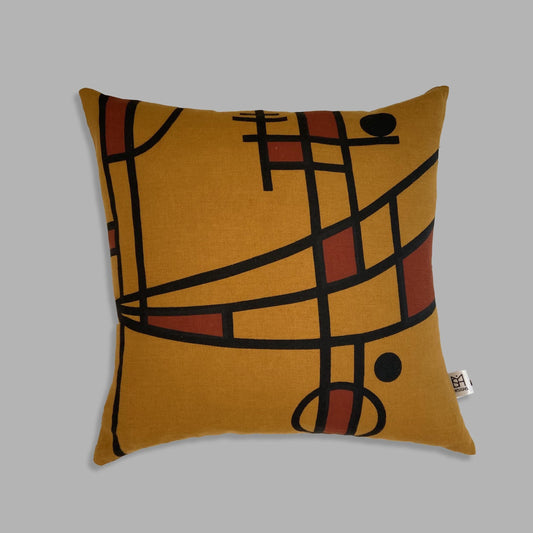 Curve cushion in mustard