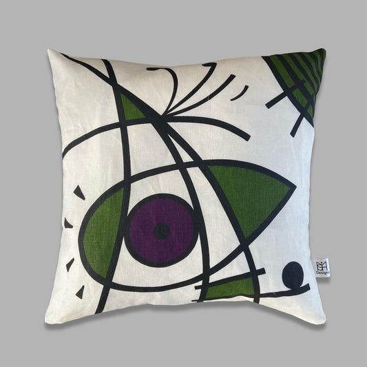 Birdie cushion in olive